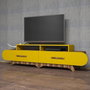 Hanah Home Soporte para TV Flora - Nogal y Amarillo